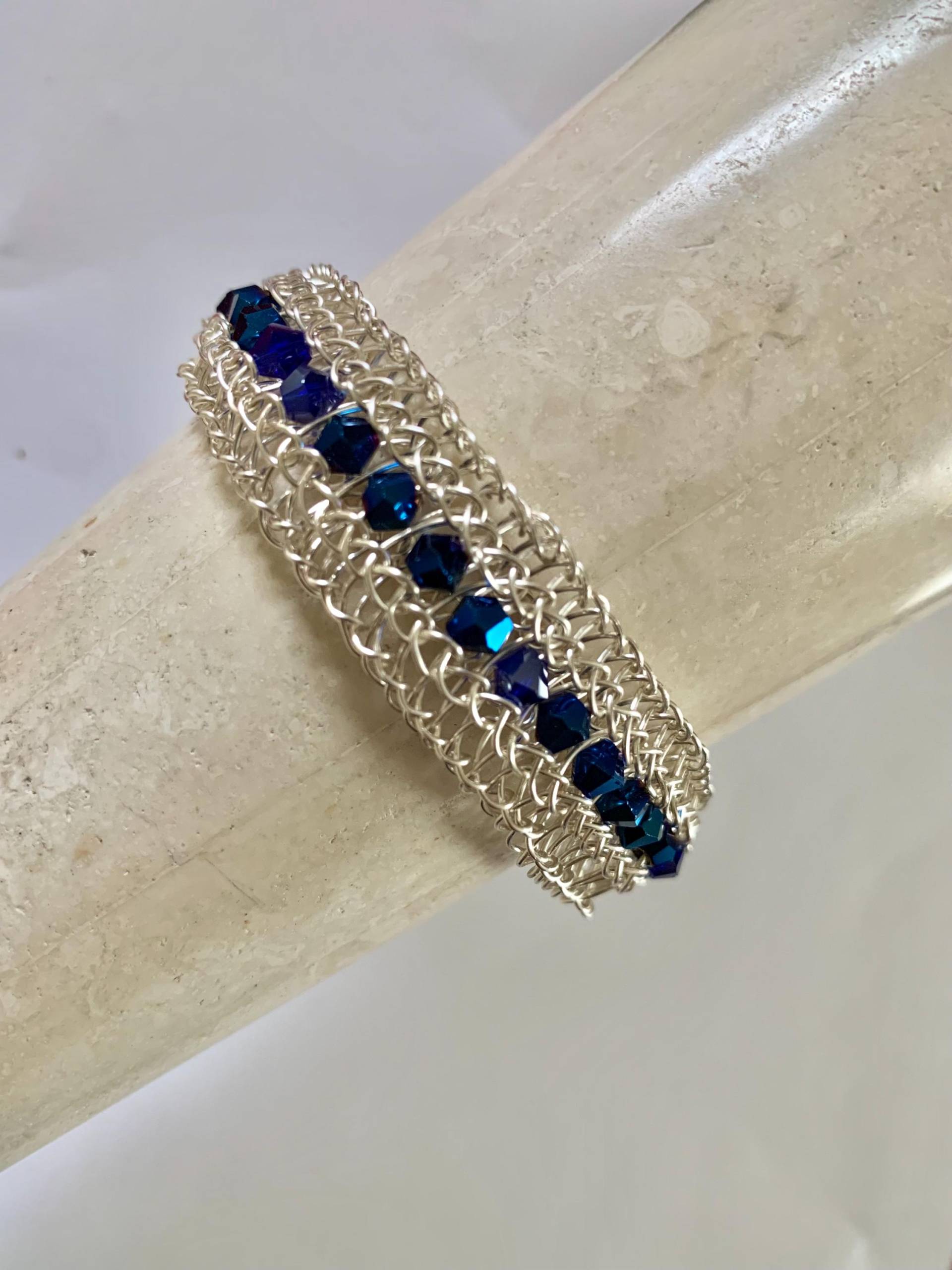 Silber & Blau Swarovski, Armband von NeatVikingJewelry