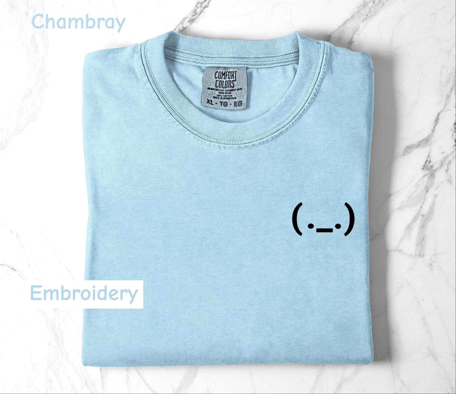Besticktes Trauriges Emoji Shirt Comfort Colors Meme T-Shirt Besticktes Trauriges Emoji Shirt Comfort Colors Meme T-Shirt von NeatlyThreadedCrafts