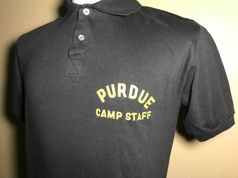 Vintage 80Er Jahre Kesselmacher Purdue Camp Personal Polo T-Shirt Größe M Medium von Neatshirt