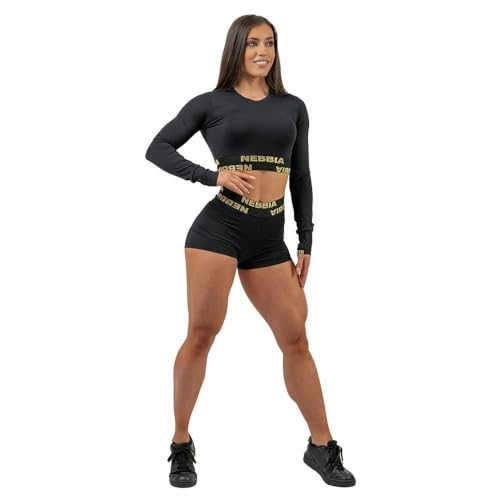 Nebbia Damen-Crop-Top mit Langarm Intense Perform M von Nebbia