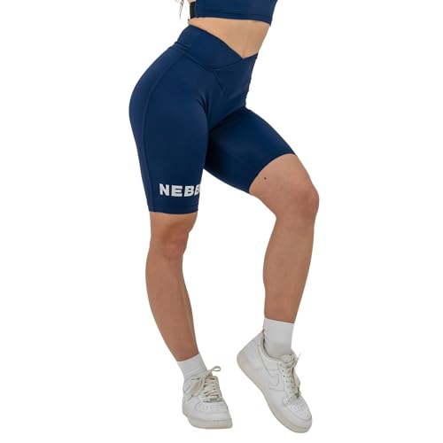 Nebbia Gym Shorts Damen mit hohem V-Schnitt-Bund & Kompression – Fitness Kurze Hosen Damen, Sporthose Kurz Damen, Sportkleidung Frauen: Squat-Proof Kurze Leggings, Sporthose Damen Kurz Dunkelblau Nebbia Gym Shorts Damen mit hohem V-Schnitt-Bund & Kompression – Fitness Kurze Hosen Damen, Sporthose Kurz Damen, Sportkleidung Frauen: Squat-Proof Kurze Leggings, Sporthose Damen Kurz Dunkelblau von Nebbia