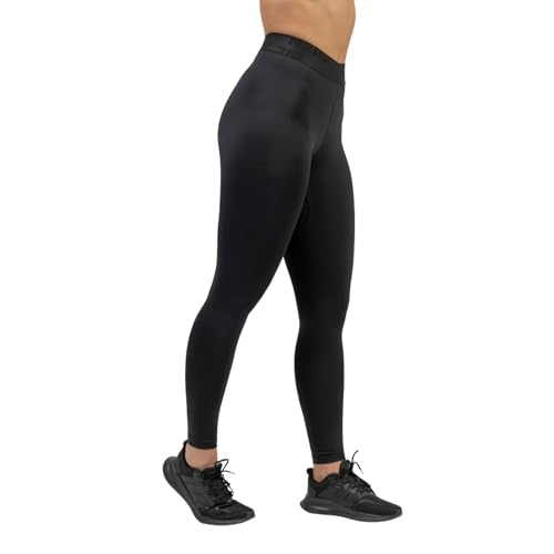 Nebbia Schwarz Leggings Damen mit hohem Bund, Sport Leggings Damen, Sporthose Damen M von Nebbia