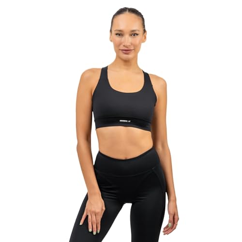 Nebbia Sportunterwäsche für Damen Mitter Halt, Sport Bra Sport Top Damen, Atmungsaktiv Gym Kleidung Damen, Blickdicht Gym Damen BH Sport, Sport Bra Damen Gym Top Damen, Seamless Bra Sport BH Schwarz Nebbia Sportunterwäsche für Damen Mitter Halt, Sport Bra Sport Top Damen, Atmungsaktiv Gym Kleidung Damen, Blickdicht Gym Damen BH Sport, Sport Bra Damen Gym Top Damen, Seamless Bra Sport BH Schwarz von Nebbia