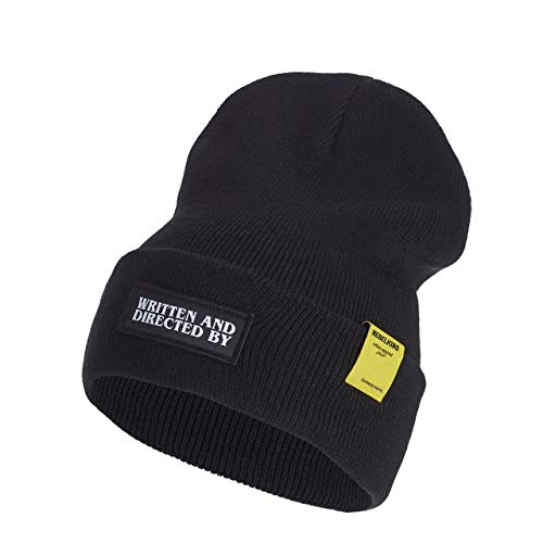 Nebelkind Beanie Pulp in Schwarz Strickmütze mit Patch Oversized One Size von Nebelkind