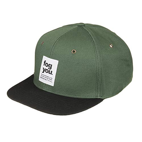 Nebelkind Snapback-Cap-Herren Damen Chave Grün-schwarz Fog You, Einheitsgröße OneSize, Größenverstellbar, Unisex, hochwertige Basecap trendig, Streetwear Style, Baseball-Kappe mit geradem Schirm von Nebelkind