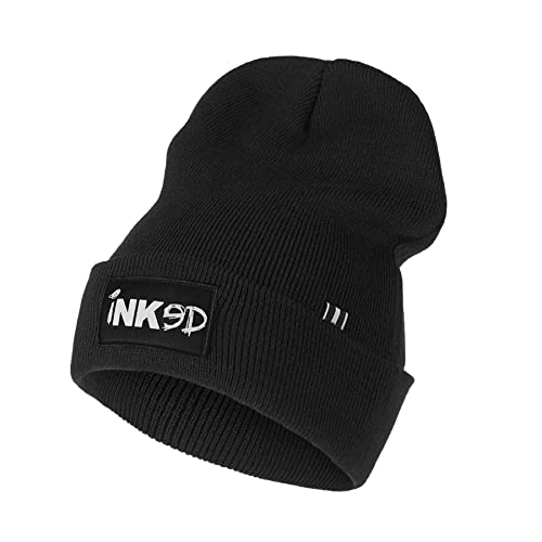 Nebelkind Herren Beanie Folded Inked Patch Tattoo Strickmütze Schwarz One Size von Nebelkind