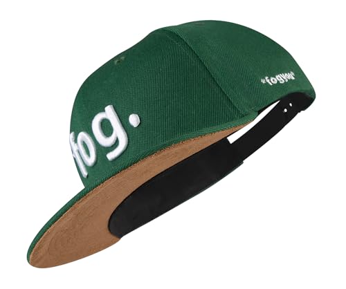 Nebelkind Snapback-Cap-Herren Damen Fog Einheitsgröße OneSize Größenverstellbar Unisex Basecap trendig Streetwear Style Baseball-Kappe mit geradem Schirm (Grün) von Nebelkind