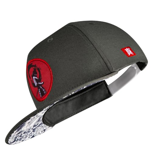 Nebelkind Snapback-Cap-Herren Damen Samurai Grau Einheitsgröße OneSize Größenverstellbar Baseballkappe Unisex Basecap Streetwear Style Baseball-Kappe mit geradem Schirm Nebelkind Snapback-Cap-Herren Damen Samurai Grau Einheitsgröße OneSize Größenverstellbar Baseballkappe Unisex Basecap Streetwear Style Baseball-Kappe mit geradem Schirm von Nebelkind