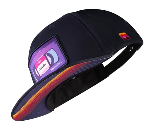 Nebelkind Snapback-Cap Herren Damen VHS Dunkelblau Einheitsgröße OneSize Größenverstellbar Unisex Basecap Baseballkappe Kassette Streetwear Style Baseball-Kappe mit geradem Schirm Retro von Nebelkind