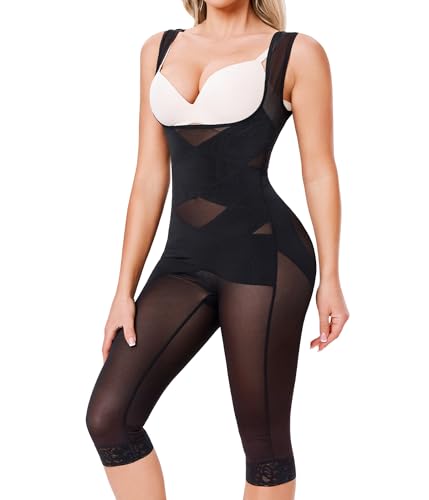 Nebility Miederbody Stark Formend, Shapewear Damen Body für Bauchweg Straffung & Shaping Body, TäGliches Shaper Bodysuit Mit Komfort (Schwarz, XXL) von Nebility