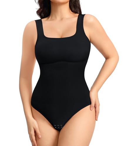 Nebility Shapewear Damen Body Shaper Bauchweg Stark Formend Bodysuit Miederbody Formende Bodys Figurformende Tank Top von Nebility
