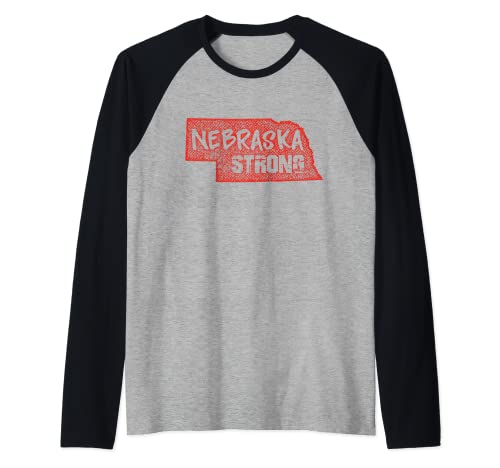 Nebraska Strong Vintage Distressed T-Shirt Geschenk für Männer und Frauen Raglan Nebraska Strong Vintage Distressed T-Shirt Geschenk für Männer und Frauen Raglan von Nebraska Strong Shirt grunge retro
