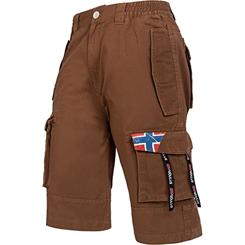 Nebulus Herren Cargo Short BOODY, Sommer Hose, Herren mit 6 Taschen (DE/NL/SE/PL, Alphanumerisch, XXL, Regular, Regular, Toffee) von Nebulus