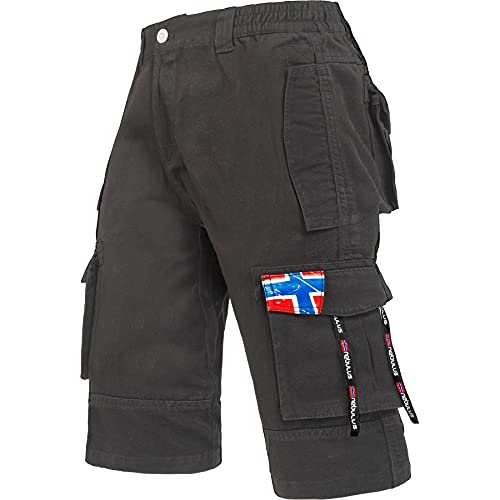 Nebulus Herren Cargo Short BOODY, Sommer Hose, Herren mit 6 Taschen (DE/NL/SE/PL, Alphanumerisch, L, Regular, Regular, schwarz) von Nebulus