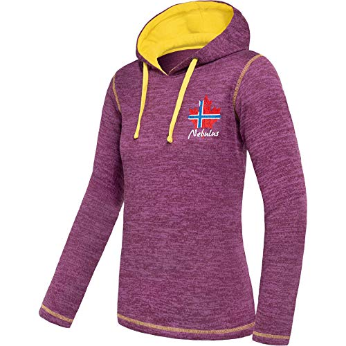 Nebulus Damen Fleecehoody Jake, Warmer Hoody, Kapuzenpullover, Purple-gelb - XL/42 von Nebulus