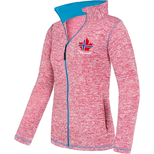 Nebulus Damen Fleecejacke Chios, warme Fleece Jacke, mit langem Full-Zip Reißverschluss, pink-Malibu - M/38 von Nebulus