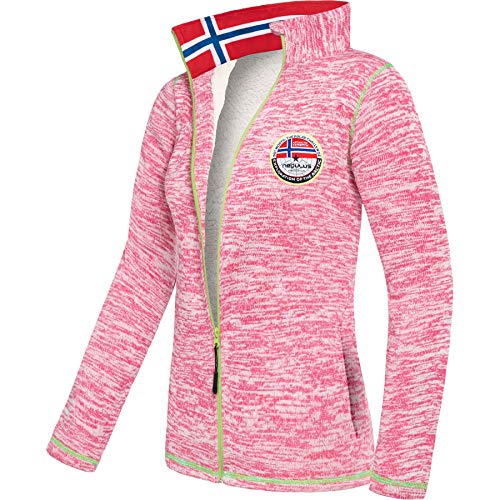 Nebulus Damen Fleecejacke FALLOU, warme Fleece Jacke, mit langem Full-Zip Reißverschluss, pink - S/36 von Nebulus