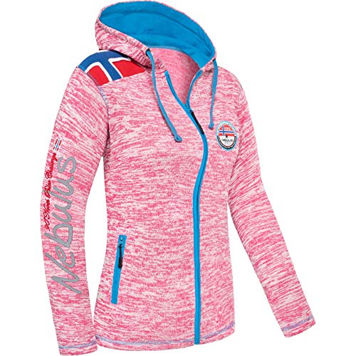 Nebulus Damen Fleecejacke NORSKA, warme Fleece Jacke, mit langem Full-Zip Reißverschluss, pink - L/40 von Nebulus