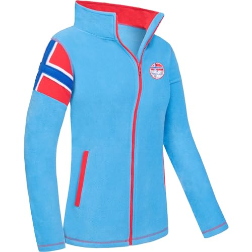 Nebulus Damen Fleecejacke REAL, warme Fleece Jacke, mit langem Full-Zip Reißverschluss (DE/NL/SE/PL, Alphanumerisch, M, Regular, Regular, malibu-rot) von Nebulus