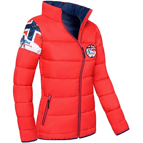 Nebulus Damen Jacke BRAXTON, warme Outdoorjacke, praktische & vielseitige Übergangs- & Winterjacke, rot - XL/42 von Nebulus