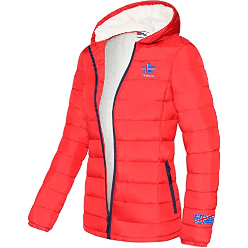 Nebulus Damen Jacke GLOWFUR, warme Outdoorjacke, praktische & vielseitige Übergangs- & Winterjacke, rot - M/38 von Nebulus