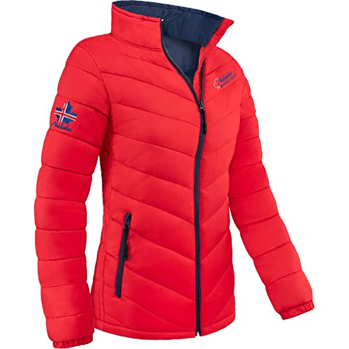 Nebulus Damen Jacke LEMAN, warme Outdoorjacke, praktische & vielseitige Übergangs- & Winterjacke, rot - M/38 von Nebulus