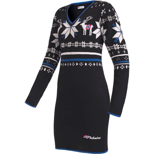 Nebulus Damen Kleid NORRA, Knielang, vielseitig (DE/NL/SE/PL, Alphanumerisch, XXL, Regular, Regular, Schwarz) von Nebulus