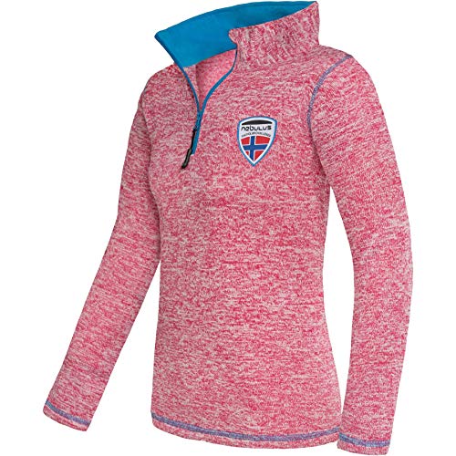 Nebulus Damen Pullover Kyle, Warmer Fleecepullover, Pulli aus Fleece mit Half Zip Reißverschluss, pink-Malibu - S/36 von Nebulus