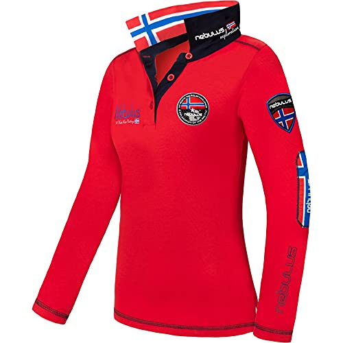 Nebulus Damen Poloshirt BENTY, Shirt, Sweatshirt, Polo, rot - L/40 von Nebulus