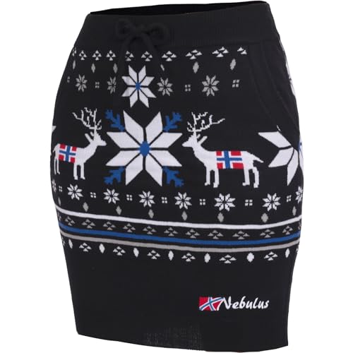 Nebulus Damen Rock SKIRTY, lässiger Rock, Winterrock, schwarz - XL/42 von Nebulus