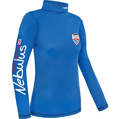 Nebulus Damen Rollkragenpullover Warmer, Pullover mit Rollkragen, Langarm Shirt warm & weich, Kobalt - M/38 von Nebulus