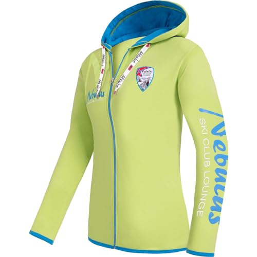 Nebulus Damen Sweatjacke CLUBLOUNGE, Jacke, praktische Kapuzenjacke (L/40, Lime) von Nebulus