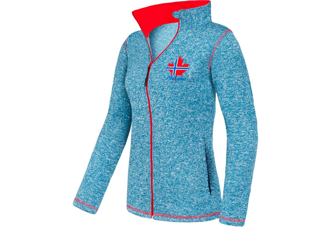 Nebulus Fleecejacke CHIOS, P5181 - Damen, blau-rot, M/38 von Nebulus