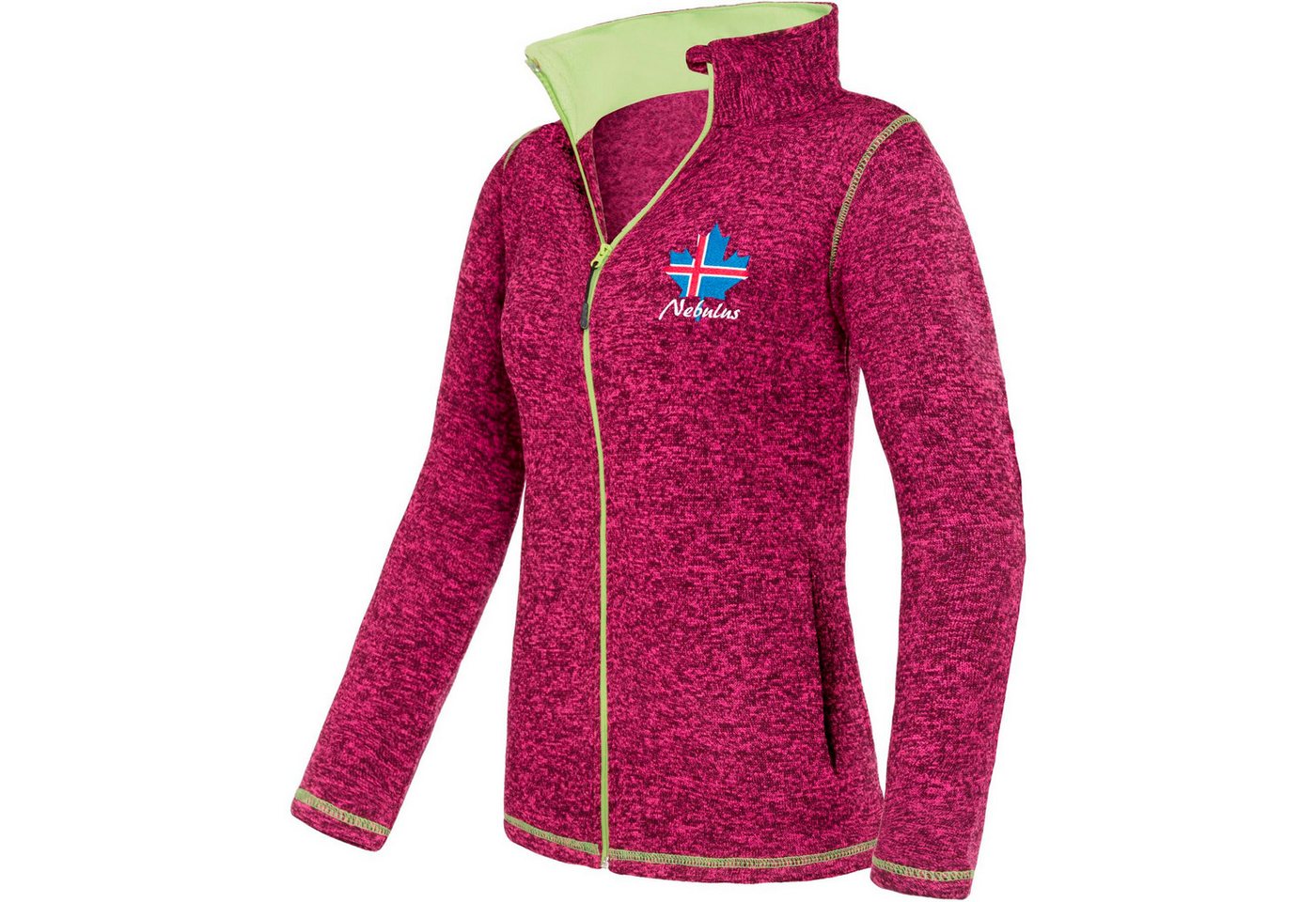 Nebulus Fleecejacke CHIOS, P5184 - Damen, fuchsia-lime, XL/42 von Nebulus