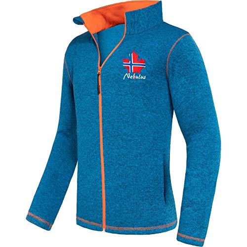 Nebulus Herren Fleecejacke Chios, warme Fleece Jacke, mit langem Full-Zip Reißverschluss, Malibu-orange - XXL von Nebulus