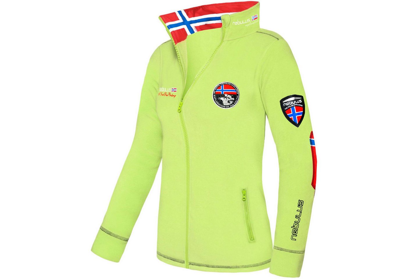Nebulus Fleecejacke EXPLORE, P4615 - Damen, limettengrün, M/38 von Nebulus