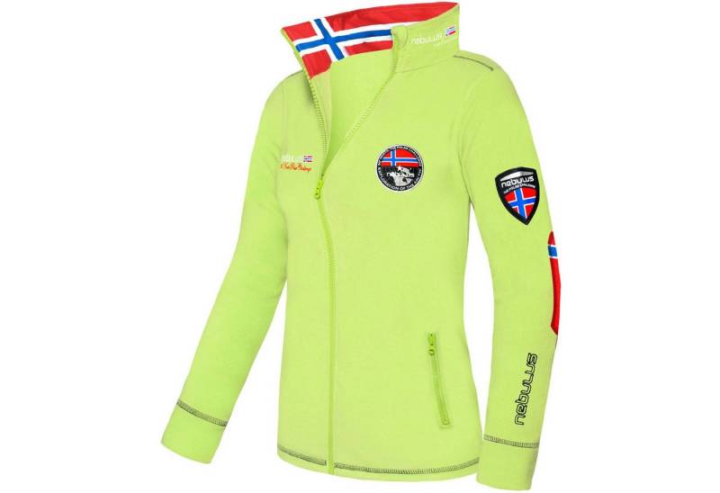 Nebulus Fleecejacke EXPLORE, P4615 - Damen, limettengrün, M/38 von Nebulus