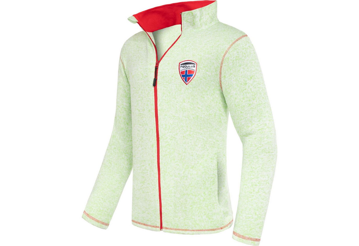 Nebulus Fleecejacke LANAI, P5158 - Herren, lime-rot, 3XL von Nebulus