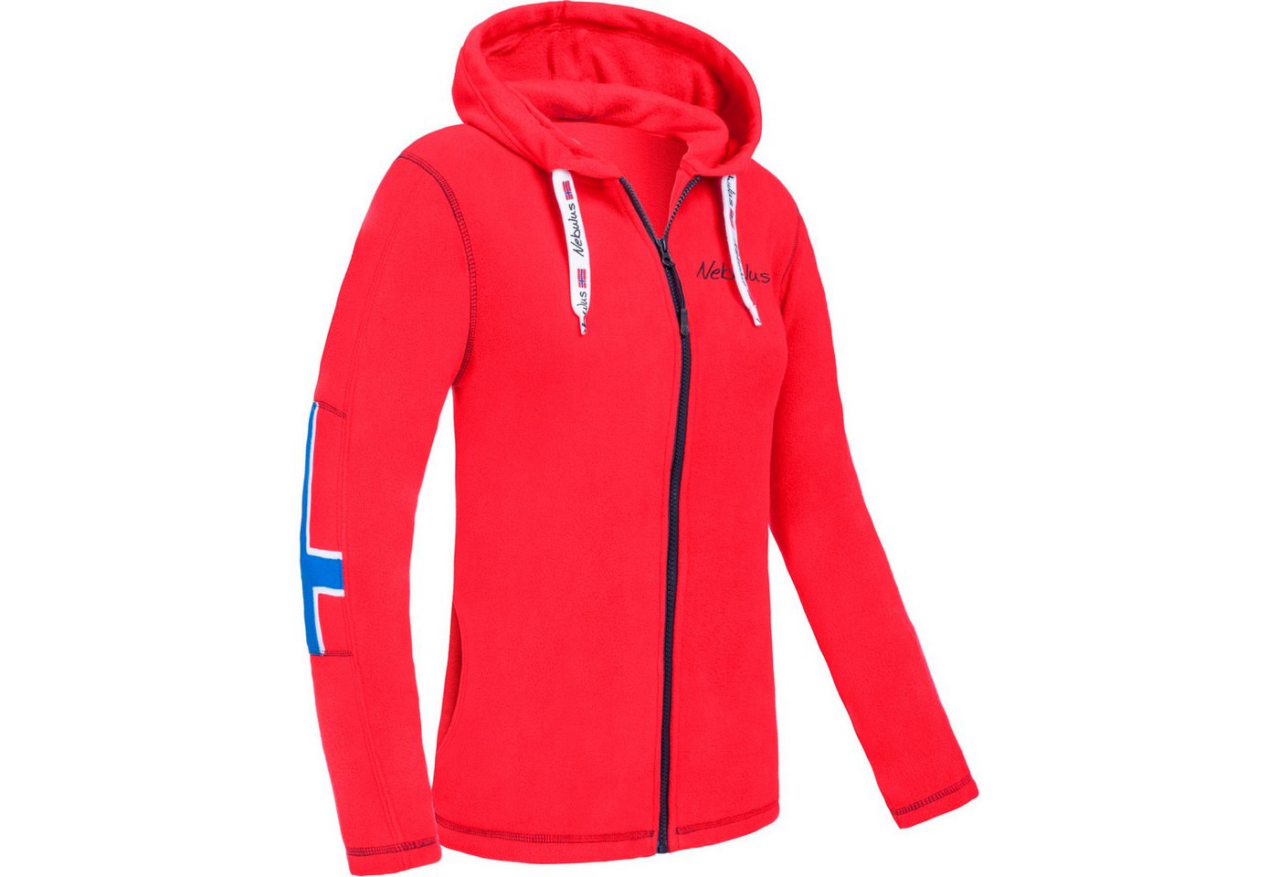 Nebulus Fleecejacke NORDAST, P6713 - Damen, rot-schwarz, M/38 von Nebulus