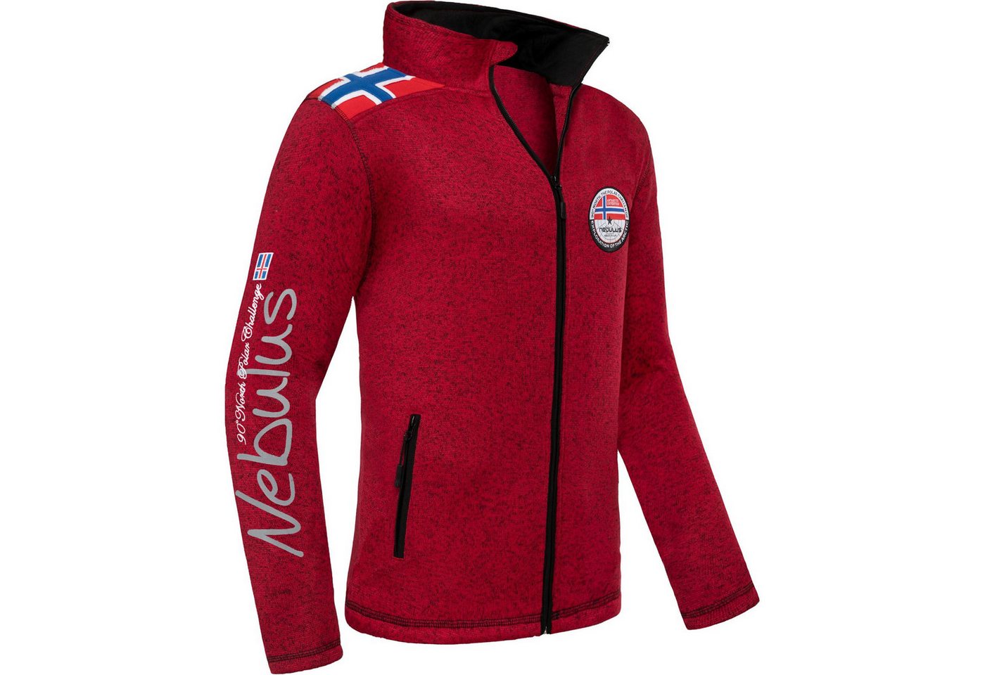 Nebulus Fleecejacke NORKY, P4940 - Herren, rot meliert, XXL von Nebulus