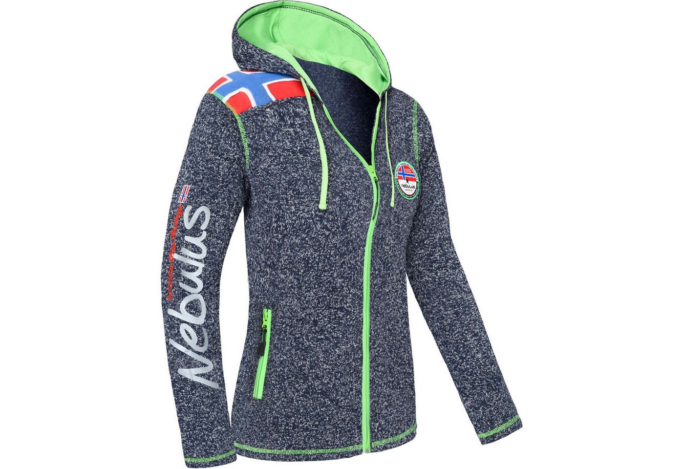 Nebulus Fleecejacke NORSKA, P4651 - Damen, navy meliert, M/38 von Nebulus