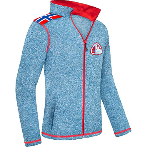 Nebulus Herren Fleecejacke NORSKY, warme Fleece Jacke, mit langem Full-Zip Reißverschluss, Blue net melie - 3XL von Nebulus