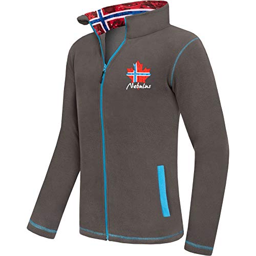 Nebulus Herren Fleecejacke Next, warme Fleece Jacke, mit langem Full-Zip Reißverschluss, Antra - XXL von Nebulus