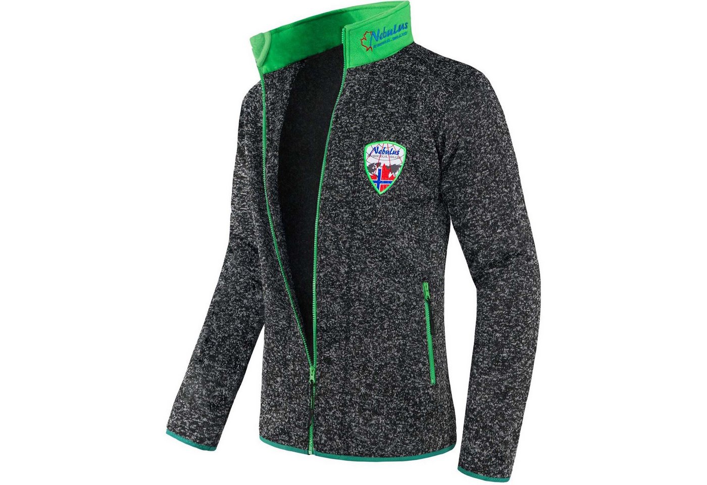Nebulus Fleecejacke VLADO, P2030 - Herren, schwarz-grün, L von Nebulus