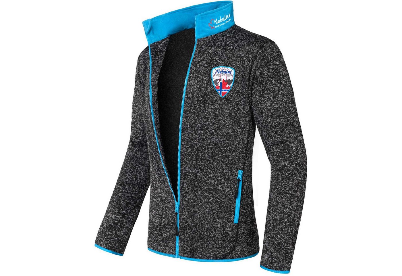 Nebulus Fleecejacke VLADO, P4511 - Herren, schwarz-malibu, S von Nebulus