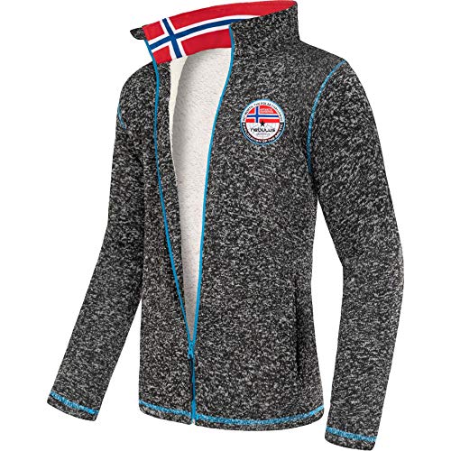 Nebulus Herren Fleecejacke FALLOU, warme Fleece Jacke, mit langem Full-Zip Reißverschluss, schwarz - M von Nebulus