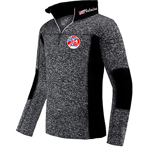 Nebulus Herren PAAVO, Fleecepulli, Reißverschluss, Pullover, schwarz - M von Nebulus