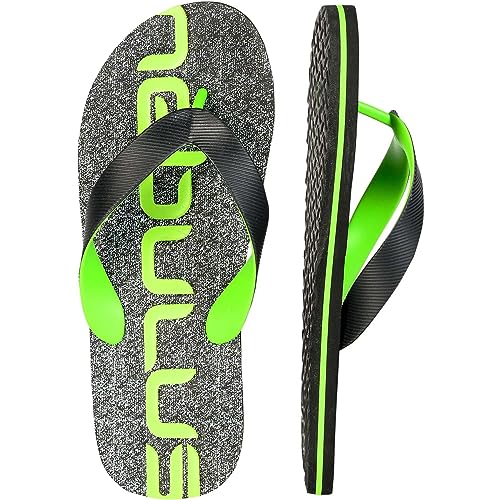 Nebulus Flip Flops Peed Herren, schwarz-grün - 45-46 von Nebulus