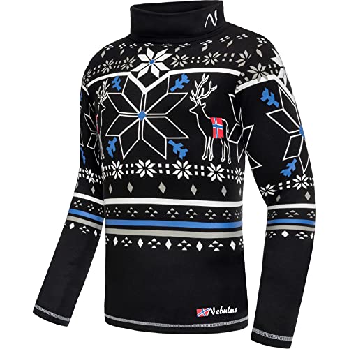 Nebulus Herren Rolli Coaster, Rollkragen, Langarm, schwarz - XXL von Nebulus