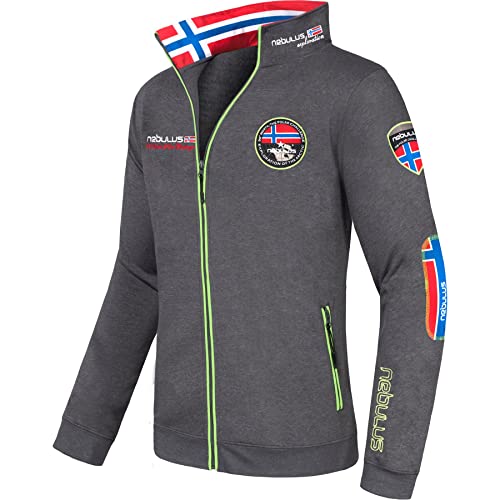 Nebulus Herren Sweatjacke Comeback, Übergangsjacke, lässige Jacke, dunkelgrau_Mel - XXL von Nebulus